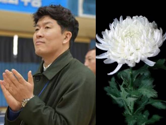 프로 야구선수 출신 방송인 김병현, 그가 인스타그램에 올린 흰 국화꽃 사진. /뉴스1, 인스타그램