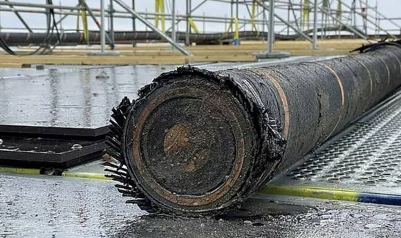 지난 25일 손상된 에스트링크-2(사진)는 핀란드와 에스토니아를 연결하는 658MW 용량의 해저 전력케이블이다. 러시아 매체 e2w뉴스 제공