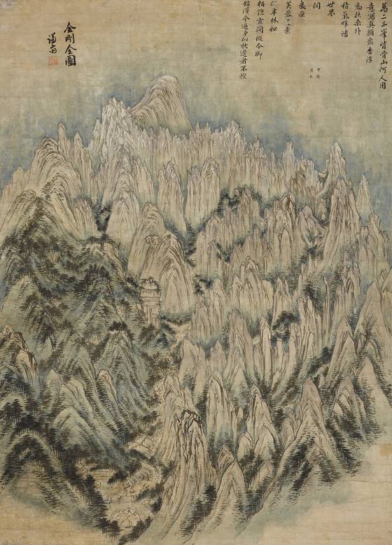 겸재 정선의 대표작 ‘금강전도’. [사진 삼성문화재단]
