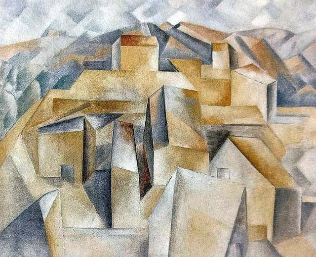 파블로 피카소의 '언덕 위의 집'. 베르그루엔 박물관 소장. 위키피디아