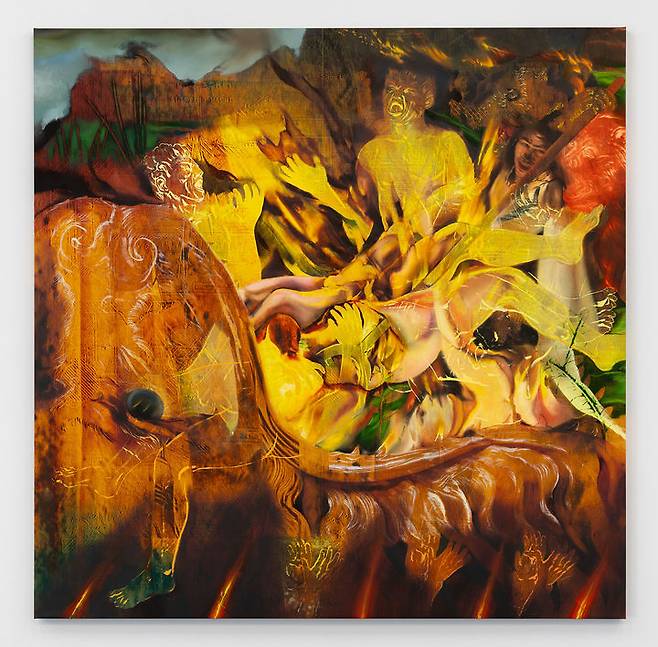 Alex Carver, Indifferent Eye, 2024 oil on linen 78 x 78 in (198.1 x 198.1 cm) *재판매 및 DB 금지