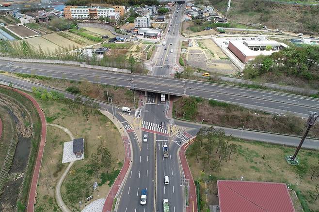 진주시 호탄동 방아교차로 개선사업 예정지 ⓒ진주시