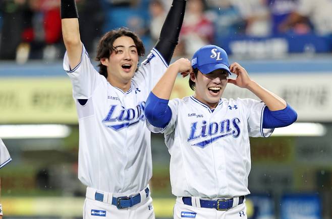 구자욱-원태인. 삼성 제공