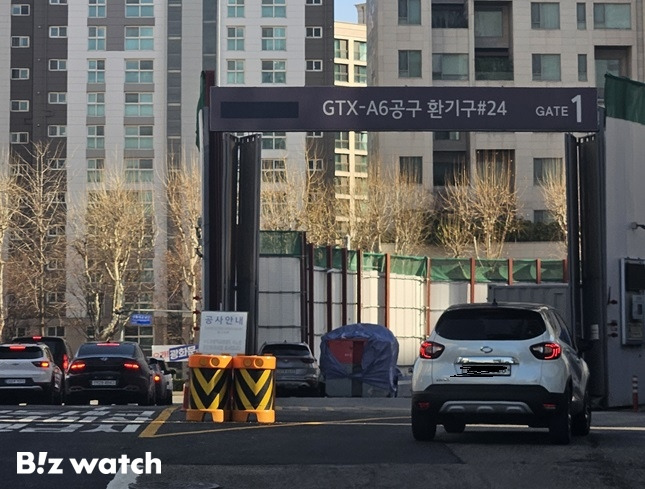 영동대교 남단 GTX-A 6공구 환기구 공사현장 /사진=비즈워치