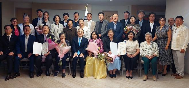 멕시코 한인 독립유공자에 건국포장 전수 [주멕시코 대사관 제공. 재판매 및 DB 금지]