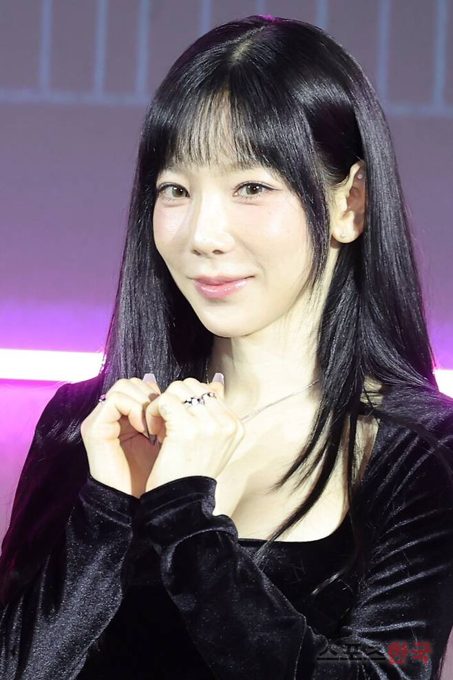 넷플릭스 예능 '좀비버스: 뉴 블러드' 제작발표회에 참석한 가수 태연. 24.11.14 ⓒ이혜영 기자 lhy@hankooki.com