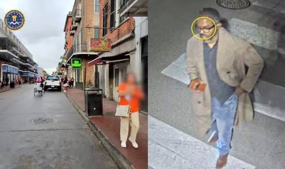 테러범 샴수드 딘 자바르가 범행 전 스마트 안경으로 촬영한 길거리 모습과 범행을 벌이기 1시간 전 모습. AP 연합뉴스