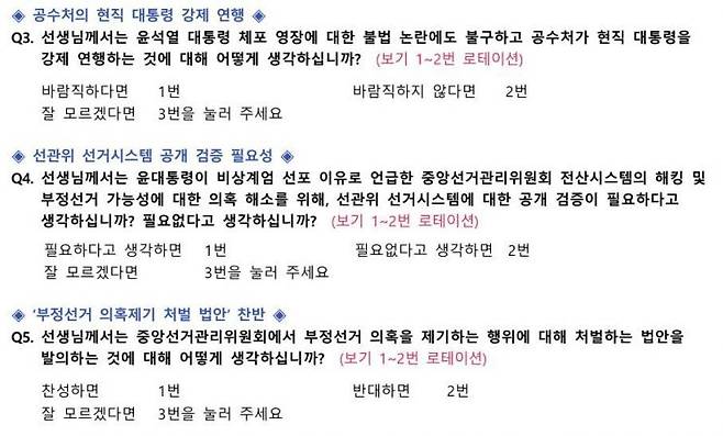 한국여론평판연구소(KOPRA)가 아시아투데이 의뢰로 진행한 여론조사 설문 문항. /출처=중앙선거여론조사심의위원회