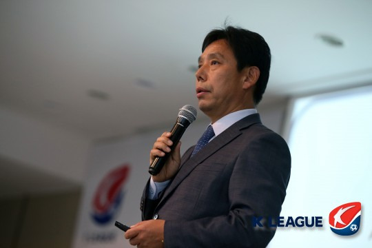 신문선 대한축구협회장 후보. 한국프로축구연맹