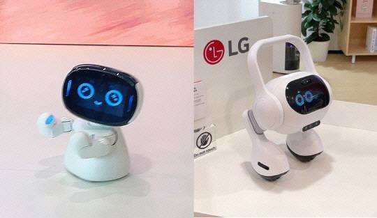 작년 9월 독일 베를린에서 열린 IFA 2024에 전시된 중국 하이센스 할리(Harley)와 LG전자 이동형 AI홈 허브(코드명 Q9). 장우진 기자