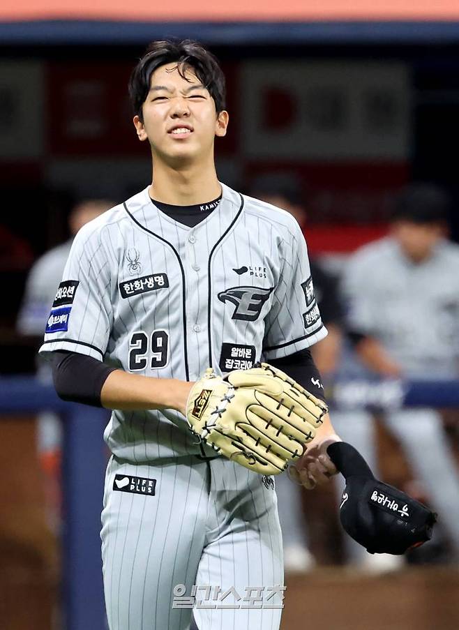 한화 이글스 황준서가 비시즌 체중 증량에 도전 중이다. 사진=김민규 기자 mgkim1@edaily.co.kr