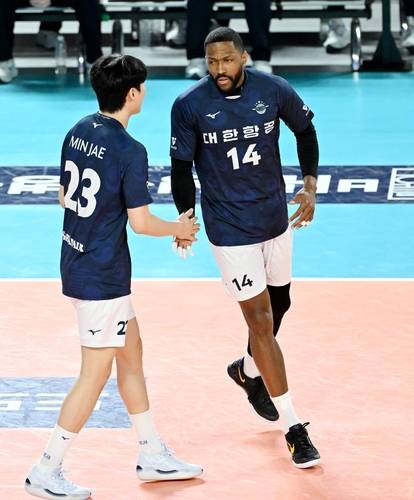 복귀전에서 맹활약한 대한항공 요스바니 [한국배구연맹 제공. 재판매 및 DB 금지]