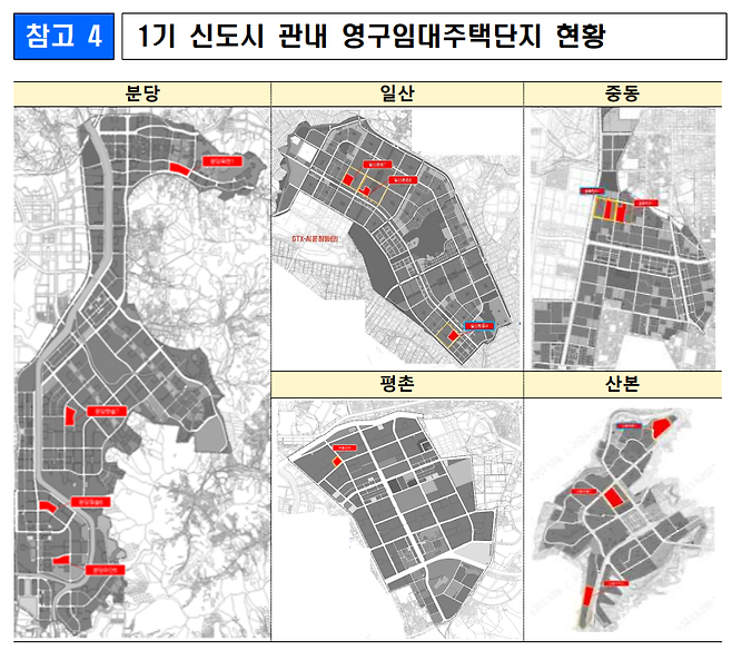 1기신도시 관내 영구임대주택단지 현황/자료=국토교통부 제공