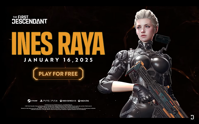 넥슨 '퍼스트 디센던트' 신규 캐릭터 '이네즈 라야'(출처='퍼스트 디센던트' 공식 유튜브 채널 영상 화면 캡쳐).