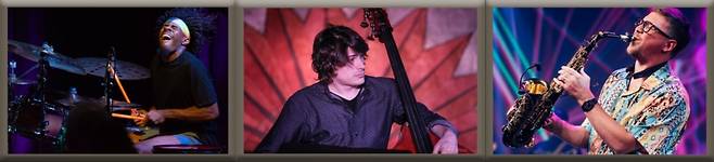 왼쪽부터 제임스 애드킨스(드럼), 마이클 팔라졸로(베이스), 안드레이 츄무트(색소폰).  /사진제공=유앤아이커뮤니케이션즈