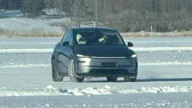 사진 : 테슬라 모델 Y 주니퍼 테스트카 (출처=NewCarscoops)