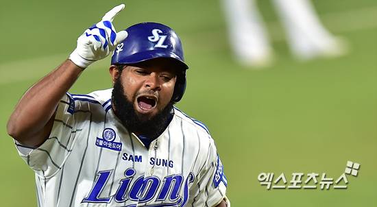 2014~2015 시즌 KBO리그 삼성 라이온즈에서 뛰었던 도미니카 공화국 출신 내야수 야마이코 나바로. 사진 엑스포츠뉴스 DB