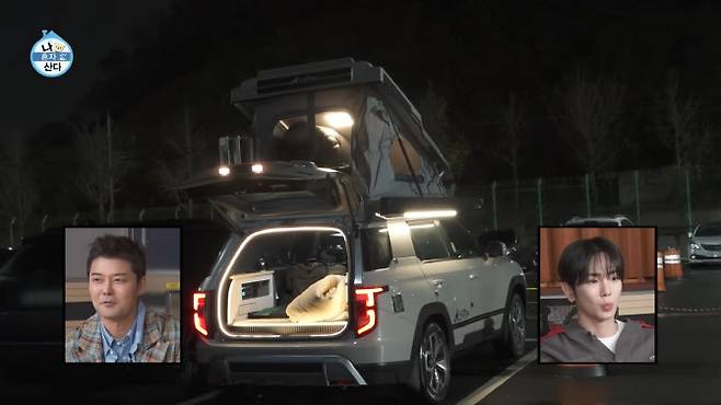 MBC 예능 프로그램 ‘나 혼자 산다’에 등장한 전현무와 KGM ‘토레스 캠프’. (사진=유튜브 채널 ‘MBC 엔터테인먼트’ 캡쳐)