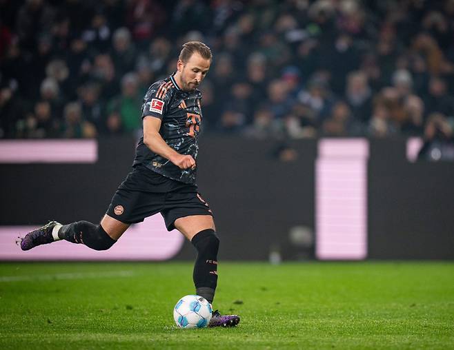 슈팅하는 해리 케인./사진=바이에른 뮌헨 공식 SNS