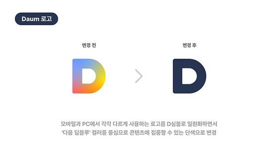 9년 만에 바뀌는 다음 로고. 사진 카카오