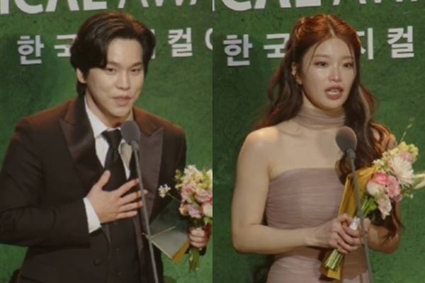 홍광호 김수하 주연상 / 사진=네이버TV 한국뮤지컬어워즈 캡처