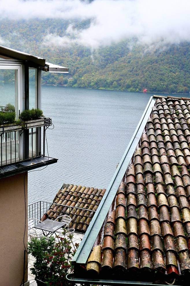 루가노 호숫가에 자리한 간드리아 마을