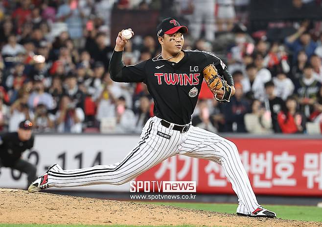 ▲ 2025년 LG 불펜의 핵심 선수로 뽑히는 정우영은 반등을 다짐하며 오프시즌 땀을 흘리고 있다. ⓒ곽혜미 기자