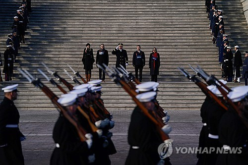 취임식 군 사열 리허설 [워싱턴 AFP=연합뉴스. 재판매 및 DB 금지]