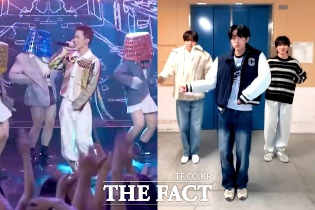 지난해 11월 '랩 비엣' 시즌4에서 래퍼 세븐디나이트(왼쪽)가 '괜찮아(Không Sao Cả)'를 열창하고 있다. 지난해 12월 NCT 멤버들이 세븐디나이트의 곡을 활용한 '괜찮아 챌린지'를 하고 있다. /'랩 비엣' 시즌4·NCT 틱톡 캡처