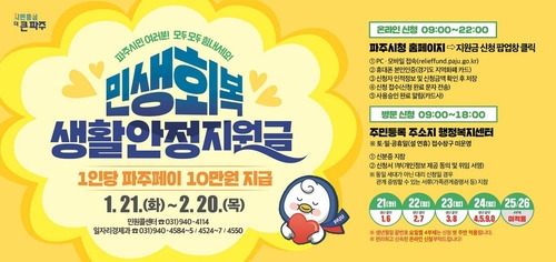 파주시 민생 회복지원금 지급 안내문 [파주시 제공. 재판매 및 DB 금지]