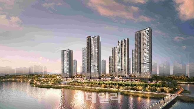 ‘e편한세상 성성호수공원’ 단지 투시도 (사진=DL이앤씨)