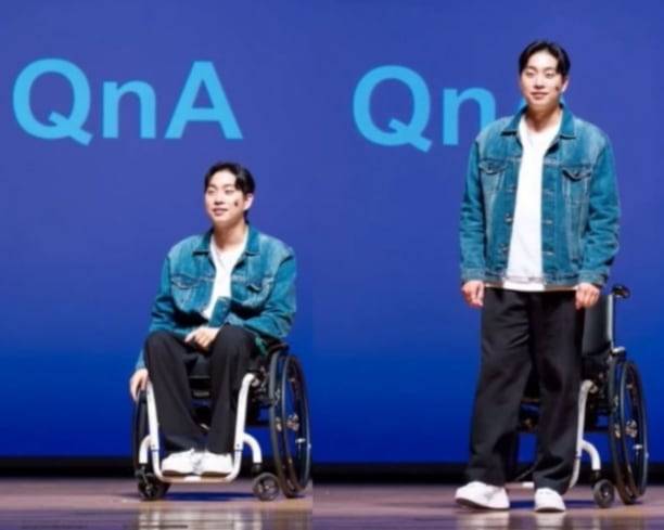 유튜버 박위가 소셜미디어 계정에 혼자 힘으로 일어서고 있는 자신의 모습이 담긴 영상을 올렸다./인스타그램