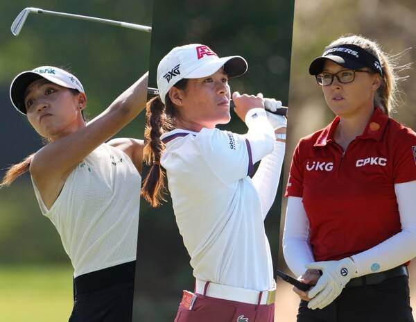 2025년 미국여자프로골프(LPGA) 투어 한화 라이프플러스 인터내셔널 크라운의 월드팀 출전 예상 선수 (사진 좌측부터) 뉴질랜드의 리디아 고, 프랑스의 셀린 부티에, 캐나다의 브룩 헨더슨. 사진출처=LPGA가 제공한 사진 편집