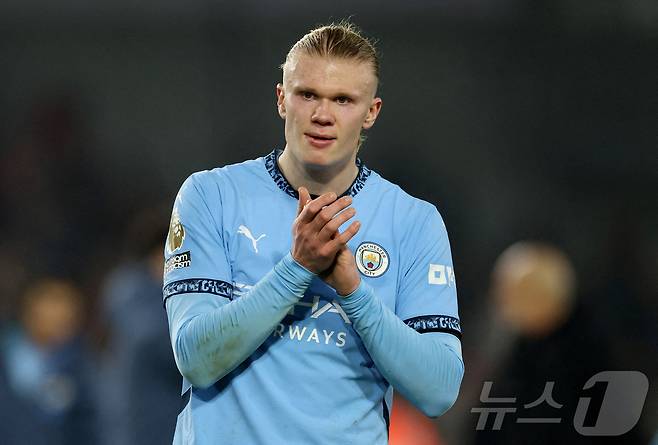 맨체스터 시티 공격수 엘링 홀란드는 EPL 통산 87경기에서 79골을 기록 중이다. ⓒ 로이터=뉴스1