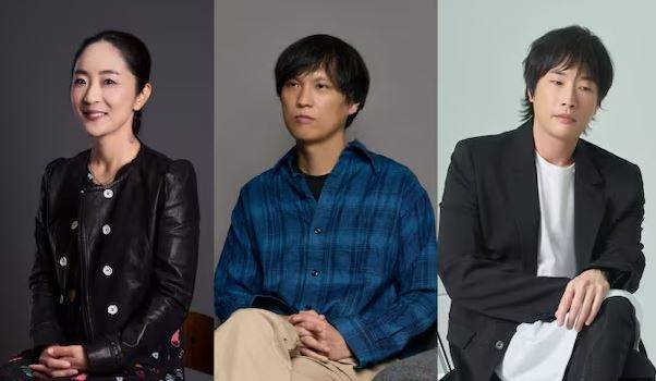 From left: Art director Chae Kyung-sun, filming director Kim Ji-yong and music director Jung Jae-il (Netflix)