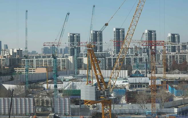 서울의 한 아파트 건설 공사 현장. 매경DB