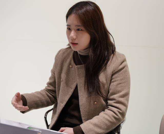 ▲지난 10일 박지현 전 민주당 비대위원장이 <프레시안>과 만나 인터뷰를 하고 있다. ⓒ프레시안(한예섭)