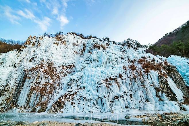 청송 얼음골 빙벽