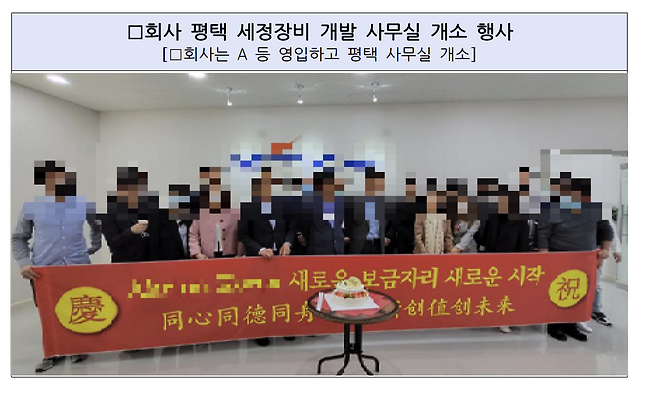 국내에 거점을 두고 기술유출을 시도한 전 삼성전자 직원 등 임직원들. [수원지검 제공]