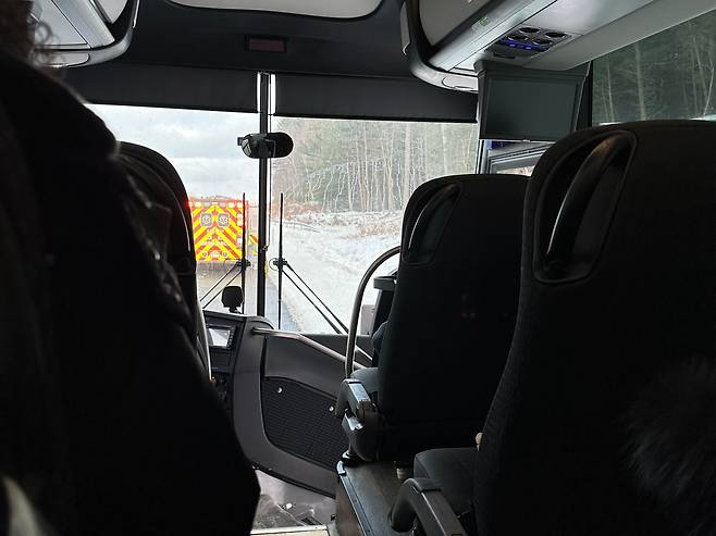 긴박했던 그날의 버스 사진 /최여정 제공