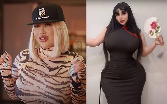 중국 래퍼 밀라 베이비가 허리를 더 잘록하게 만들기 위해 갈비뼈 제거 수술을 앞두고 있다고 밝혔다./사진=유튜브 'truly' 캡처