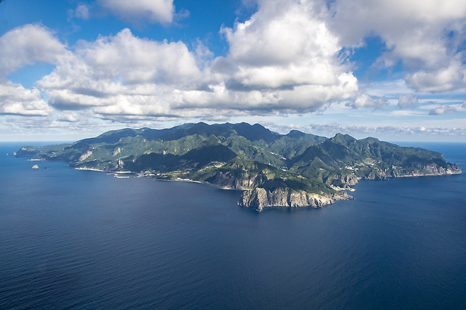 하늘에서 바라본 울릉도 전경(울릉군 제공)