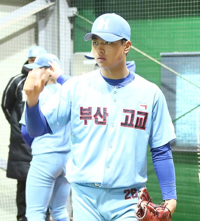 부산고 3학년 우명현은 부상에서 얼마나 회복했는지가 관건이다. 사진=전상일 기자