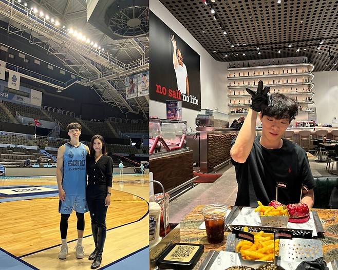 ▲ 코트 안과 밖에서 꽤나 다른 온도차. 점잖vs 의문의 빨간 버거 위에 소금 토핑 중. 아내분 앞에서 잔망 부리는 중으로 추정되는데 맞나요? ㅎㅎ