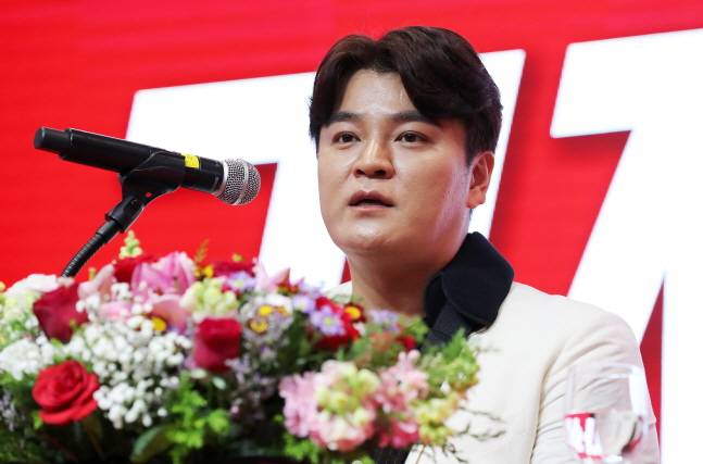 추신수가 지난해 11월 7일 은퇴 기자회견에서 소회를 밝히고 있다. /사진=SSG 랜더스 제공