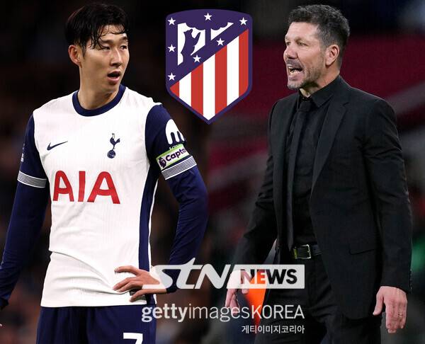 토트넘 홋스퍼 손흥민과 아틀레티코 마드리드 디에고 시메오네 감독. 사진┃게티이미지코리아