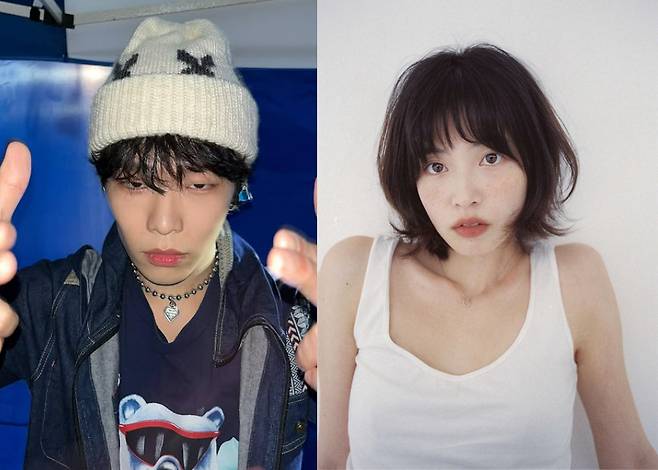 열애설이 불거진 악뮤 이찬혁과 배우 하지수 /사진=인스타그램, 에스더블유엠피