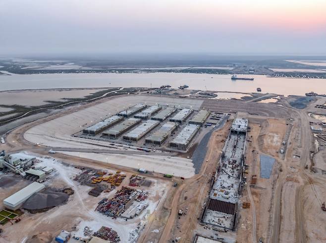 대우건설이 시공 중인 이라크 주바이르 침매터널 현장 전경/사진제공=대우건설