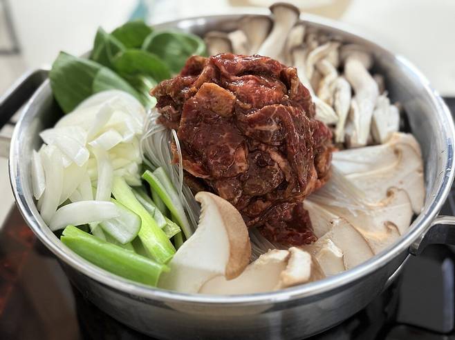 불고기버섯전골에 한잔 먹어요~