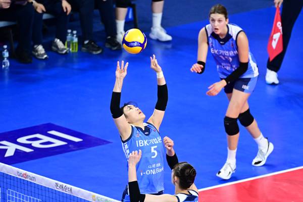 IBK는 김하셩이 세터로 들어와 천신통의 빈자리를 메우고 다. 사진 제공= KOVO